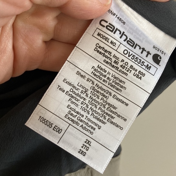 Carhartt Vest Mens XXL Grey Super Dux Rain Defender Softshell DWR ADDED LOGO - Picture 15 of 16